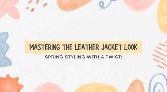 Mastering the Leather Jacket Look for Spring Styling with a Twist featuring vibrant colors and playful design.