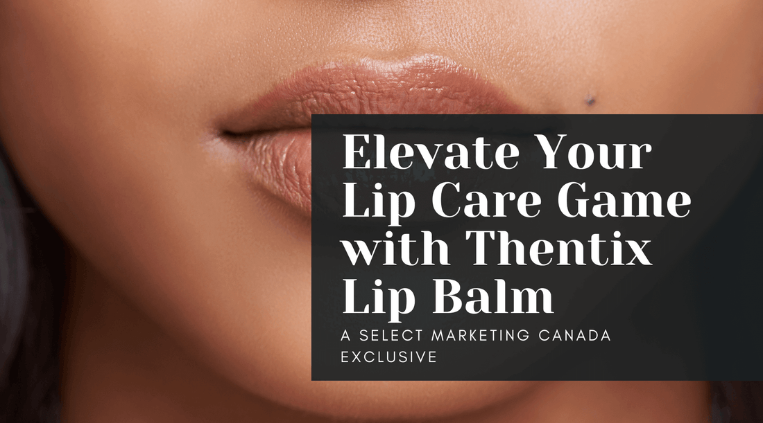 Close-up of lips using lip balm for dry lips, highlighting Thentix Lip Balm's effectiveness.