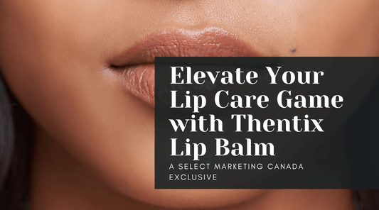 Close-up of lips using lip balm for dry lips, highlighting Thentix Lip Balm's effectiveness.