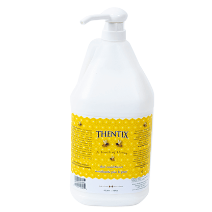 Thentix skin conditioner comes in an amazing 4 Litre jug providing you a large pump bottle filled with the best moisturizer for dry skin and sensitive skin.