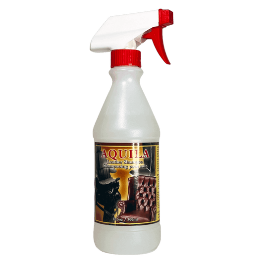 Aquila leather cleaner is an effective product for maintaining the quality and durability of genuine leather. It can also be safely used on vegan leather, without the need for harsh products like saddle soap.