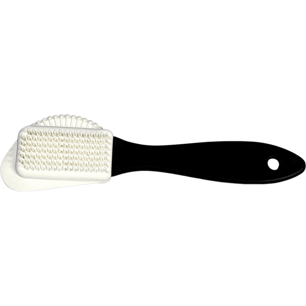 Our Deluxe 4-in-One Suede & Leather Brush is a versatile shoe cleaning brush that can be used as a boot scraper brush, suede brush for shoes, and suede cleaning brush. Its multi-functionality makes it a must-have tool for keeping your shoes clean.